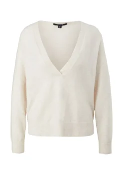 Comma Pullover & Sweatshirts*Strickpullover mit Alpaka creme