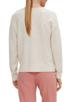 Comma Pullover & Sweatshirts*Strickpullover mit Alpaka creme