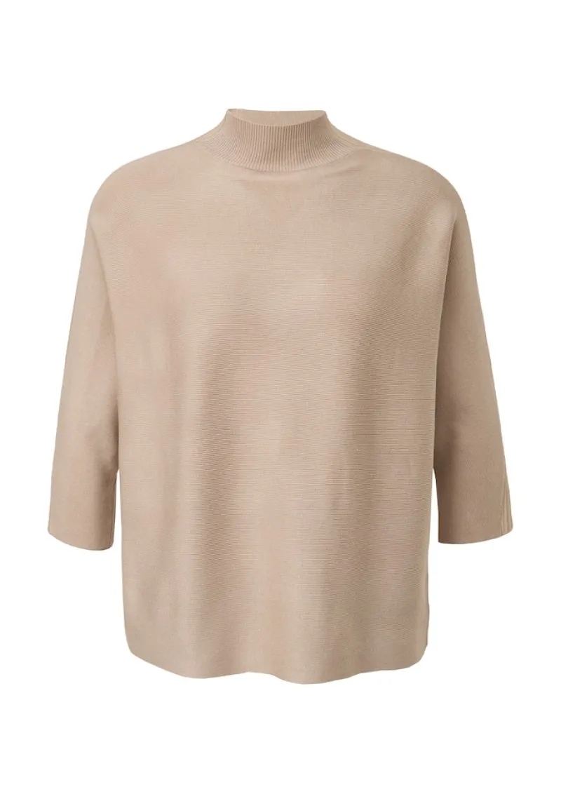 Comma Pullover & Sweatshirts*Strickpullover mit Inserts Beige
