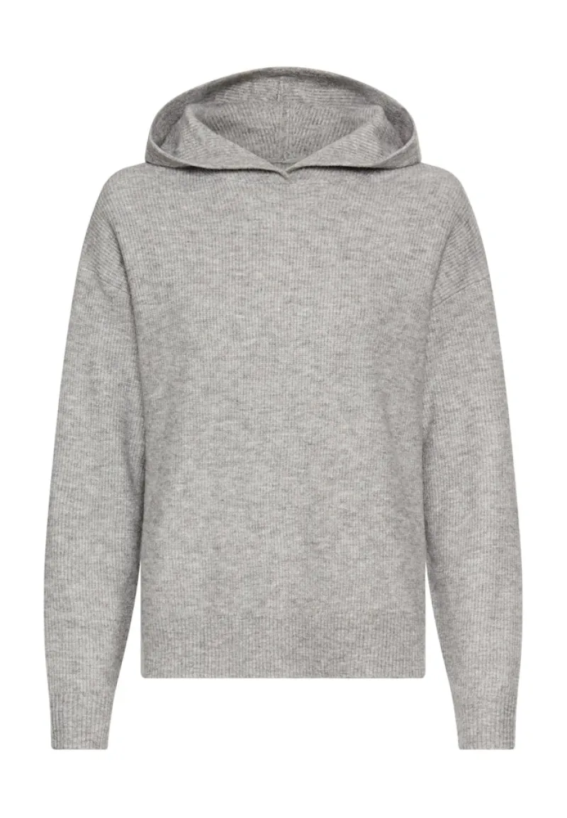 Camel Active Pullover & Sweatshirts*Strickpullover mit Kapuze grey melange
