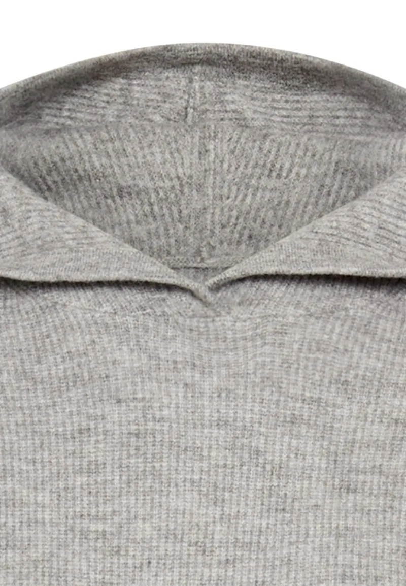 Camel Active Pullover & Sweatshirts*Strickpullover mit Kapuze grey melange
