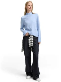 Tom Tailor Pullover & Sweatshirts*Strickpullover mit Kaschmir-Anteil light fjord blue melange