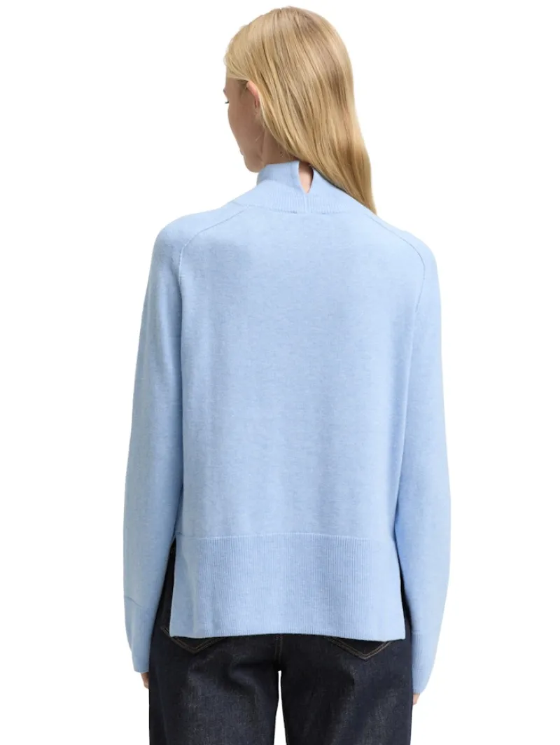 Tom Tailor Pullover & Sweatshirts*Strickpullover mit Kaschmir-Anteil light fjord blue melange