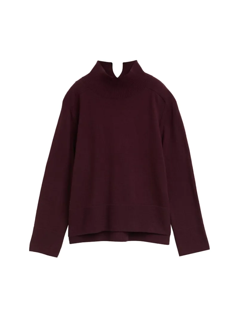 Tom Tailor Pullover & Sweatshirts*Strickpullover mit Kaschmir-Anteil dark red mélange