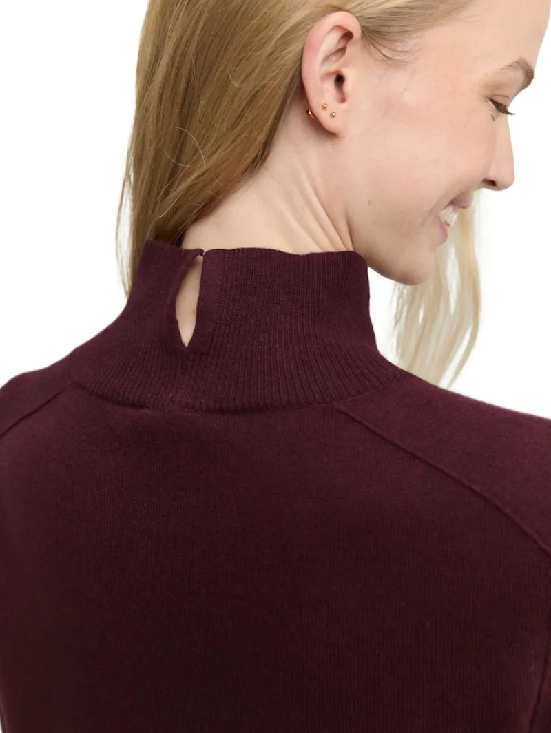 Tom Tailor Pullover & Sweatshirts*Strickpullover mit Kaschmir-Anteil dark red mélange
