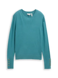 Tom Tailor Pullover & Sweatshirts*Strickpullover mit Knopf-Details tropical teal