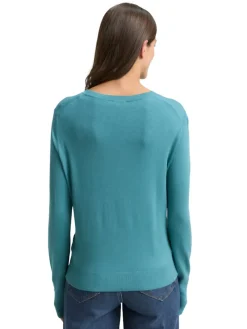Tom Tailor Pullover & Sweatshirts*Strickpullover mit Knopf-Details tropical teal
