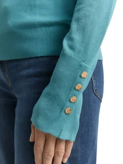 Tom Tailor Pullover & Sweatshirts*Strickpullover mit Knopf-Details tropical teal