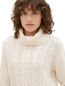 Tom Tailor Pullover & Sweatshirts*Strickpullover mit Rollkragen soft beige melange