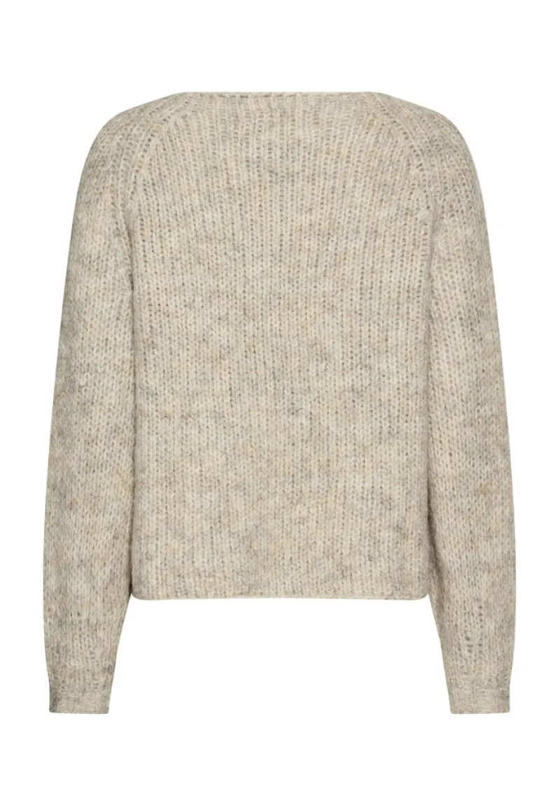 Camel Active Pullover & Sweatshirts*Strickpullover mit Rundhalsausschnitt Light Grey Melange