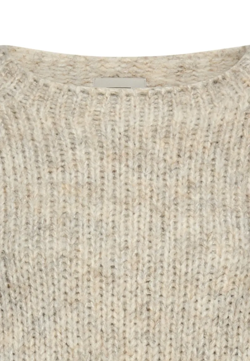 Camel Active Pullover & Sweatshirts*Strickpullover mit Rundhalsausschnitt Light Grey Melange