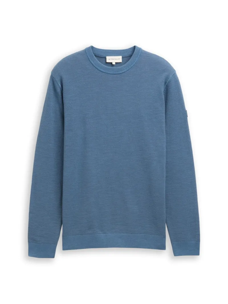 Tom Tailor Pullover & Sweatshirts|Big Boys*Strickpullover mit Rundhalsausschnitt faded uniform blue