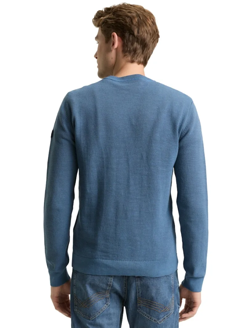 Tom Tailor Pullover & Sweatshirts|Big Boys*Strickpullover mit Rundhalsausschnitt faded uniform blue