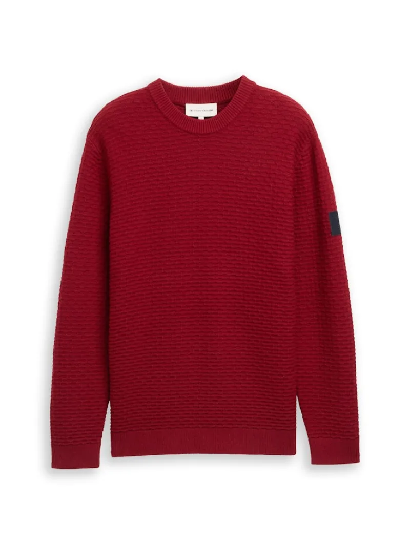 Tom Tailor Pullover & Sweatshirts|Big Boys*Strickpullover mit Rundhalsausschnitt coach red