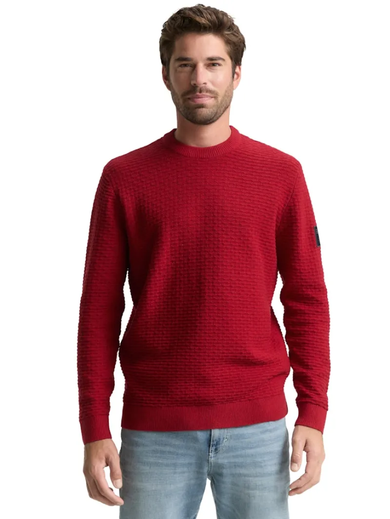 Tom Tailor Pullover & Sweatshirts|Big Boys*Strickpullover mit Rundhalsausschnitt coach red