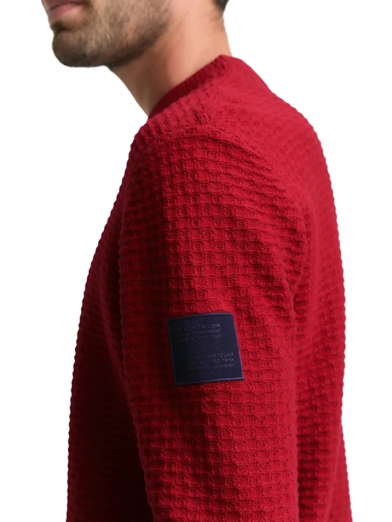 Tom Tailor Pullover & Sweatshirts|Big Boys*Strickpullover mit Rundhalsausschnitt coach red