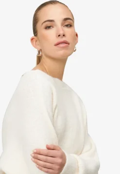 Zero Pullover & Sweatshirts*Strickpullover mit U-Boot Ausschnitt Eggnog