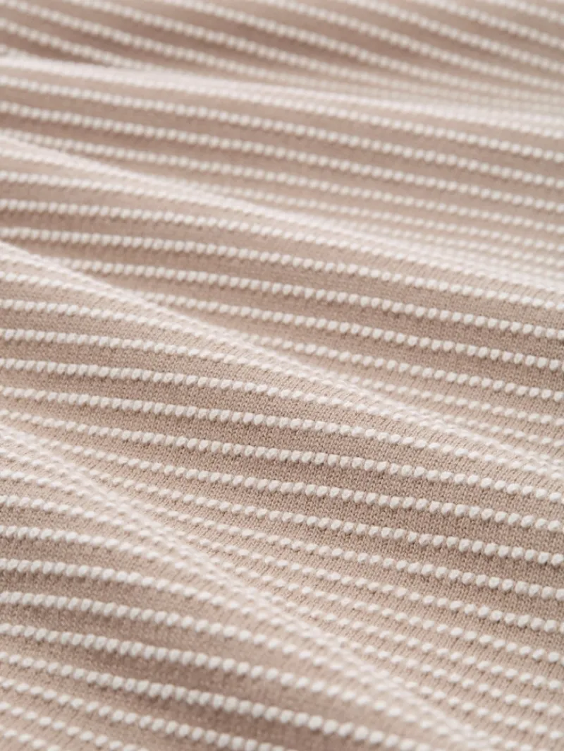 Tom Tailor Pullover & Sweatshirts*Strickpullover mit U-Boot-Ausschnitt soft taupe bubble knit stripe