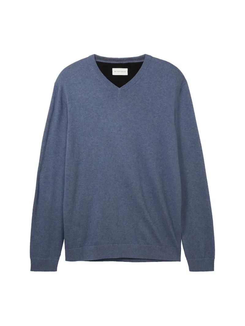 Tom Tailor Pullover & Sweatshirts|Big Boys*Strickpullover mit V-Ausschnitt vintage indigo blue melange