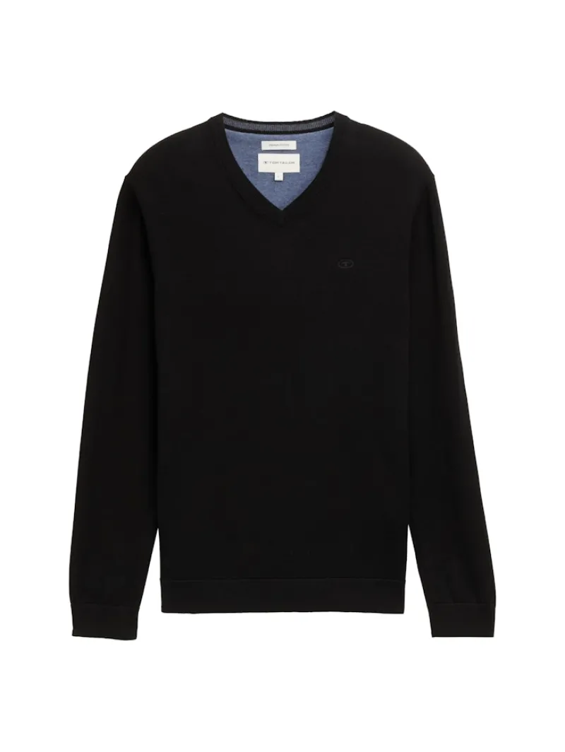 Tom Tailor Pullover & Sweatshirts|Big Boys*Strickpullover mit V-Ausschnitt Black