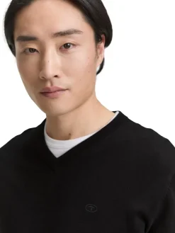 Tom Tailor Pullover & Sweatshirts|Big Boys*Strickpullover mit V-Ausschnitt Black