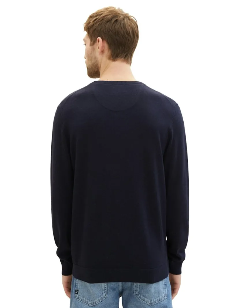Tom Tailor Pullover & Sweatshirts|Big Boys*Strickpullover mit V-Ausschnitt knitted navy melange