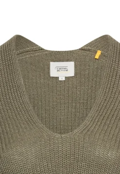 Camel Active Pullover & Sweatshirts*Strickpullover mit V-Ausschnitt shadow khaki