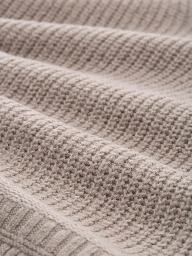 Tom Tailor Pullover & Sweatshirts*Strickpullover mit V-Ausschnitt soft taupe melange