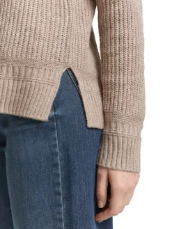 Tom Tailor Pullover & Sweatshirts*Strickpullover mit V-Ausschnitt soft taupe melange