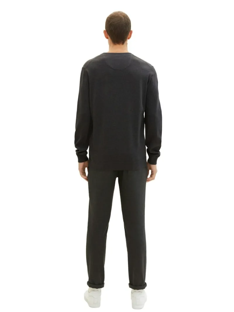 Tom Tailor Pullover & Sweatshirts|Big Boys*Strickpullover mit V-Ausschnitt black grey melange