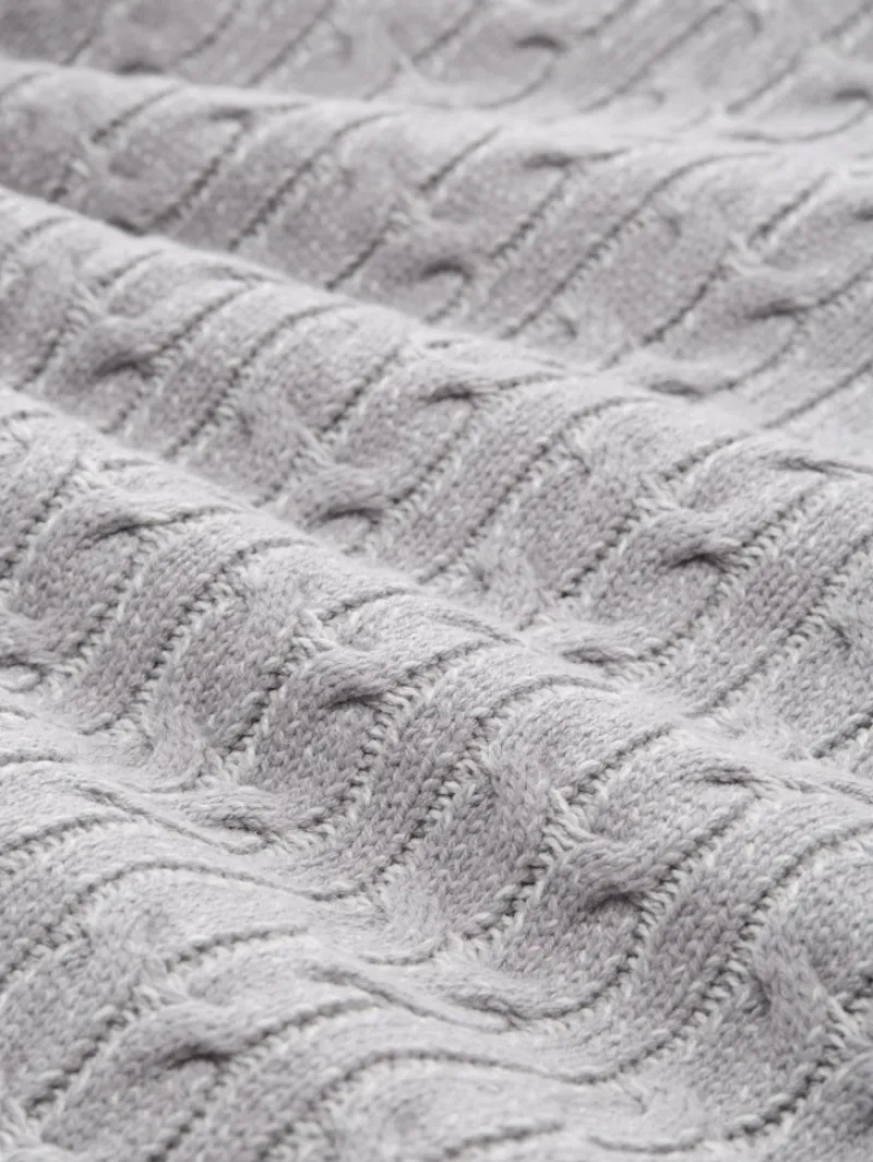 Tom Tailor Pullover & Sweatshirts|Big Boys*Strickpullover mit Zopfmuster grey offwhite plated