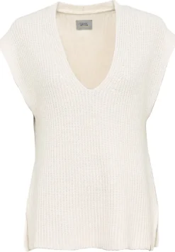 Camel Active Pullover & Sweatshirts*Strick-Pullunder mit V-Ausschnitt creme