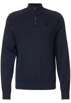 Street One Men Pullover & Sweatshirts|Big Boys*Stricktroyer in Washedoptik deep space blue