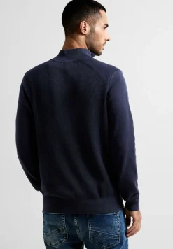 Street One Men Pullover & Sweatshirts|Big Boys*Stricktroyer in Washedoptik deep space blue