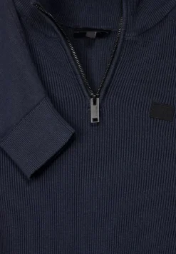 Street One Men Pullover & Sweatshirts|Big Boys*Stricktroyer in Washedoptik deep space blue