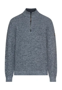 Camel Active Pullover & Sweatshirts|Big Boys*Strick-Troyer mit melierter Struktur tinted blue