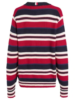 Tommy Hilfiger Pullover & Sweatshirts*STRIPE CREW NECK SWEATER blue multi