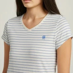 G-star Raw Shirts*Stripe eyben slim v t 2.0 wmn plein air highlight stripe