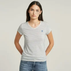 G-star Raw Shirts*Stripe eyben slim v t 2.0 wmn plein air highlight stripe