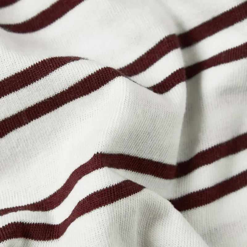 G-star Raw Shirts*Stripe eyben slim v t 2.0 wmn milk-maroon double stripe