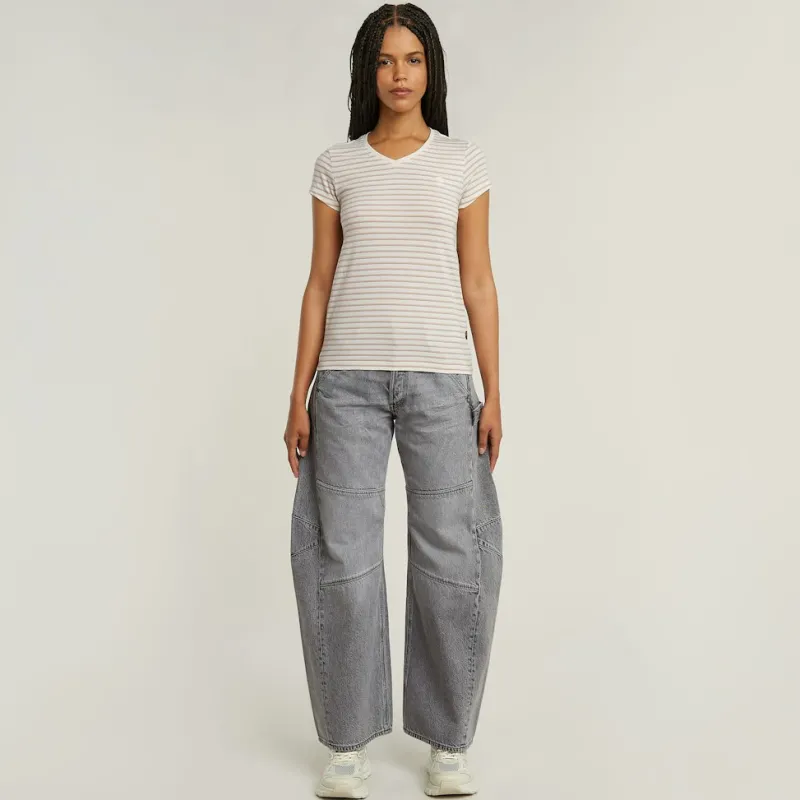 G-star Raw Shirts*Stripe eyben slim v t 2.0 wmn liquid pink highlight stripe