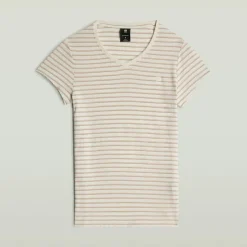 G-star Raw Shirts*Stripe eyben slim v t 2.0 wmn liquid pink highlight stripe