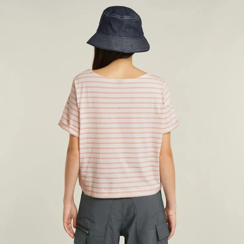 G-star Raw Shirts*Striped knot r t wmn lt chalk-liquid pink stripe