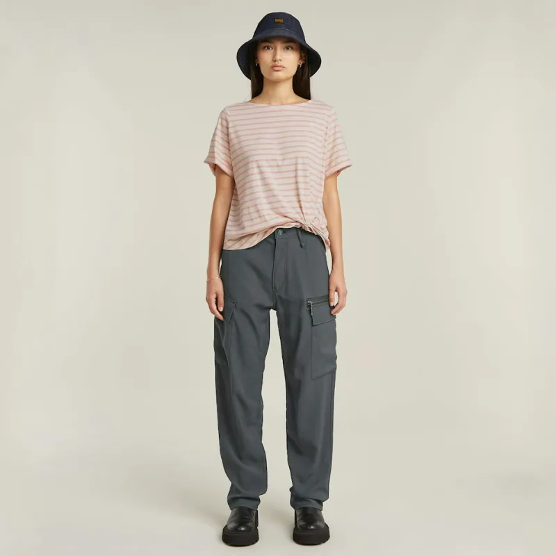 G-star Raw Shirts*Striped knot r t wmn lt chalk-liquid pink stripe