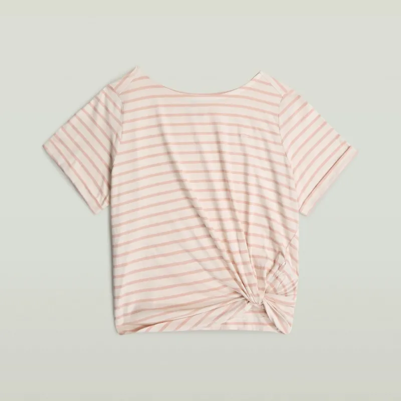 G-star Raw Shirts*Striped knot r t wmn lt chalk-liquid pink stripe