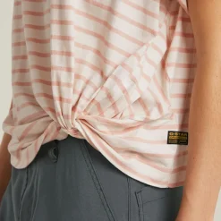 G-star Raw Shirts*Striped knot r t wmn lt chalk-liquid pink stripe