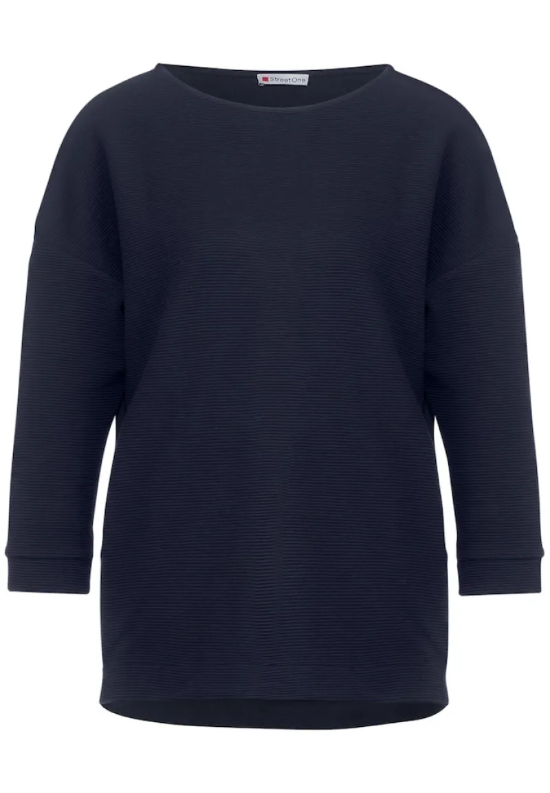 Street One Shirts*Struktur Mix Shirt deep blue