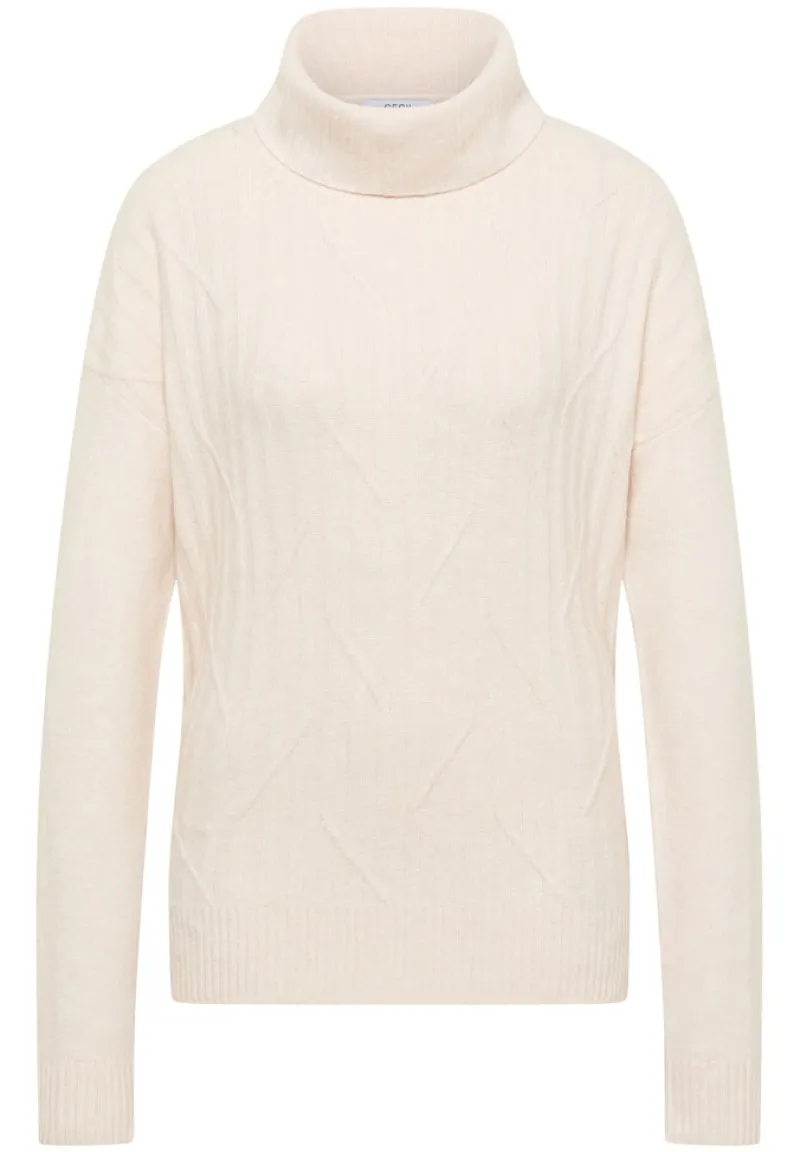 Cecil Pullover & Sweatshirts*Struktur Rollkragenpullover light greige