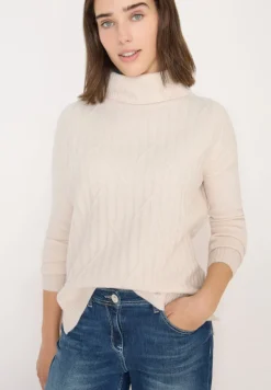 Cecil Pullover & Sweatshirts*Struktur Rollkragenpullover light greige