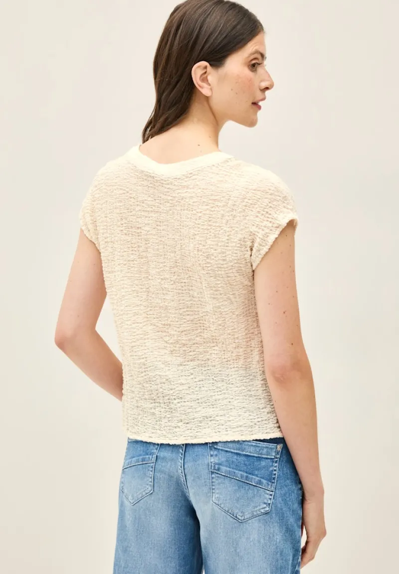 Cecil Blusen*Strukturbluse light beige